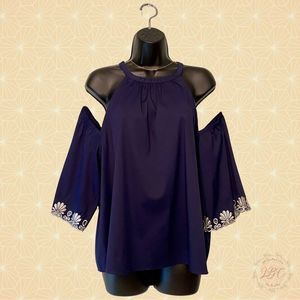 New Maison Jules Dark Blouse Lace